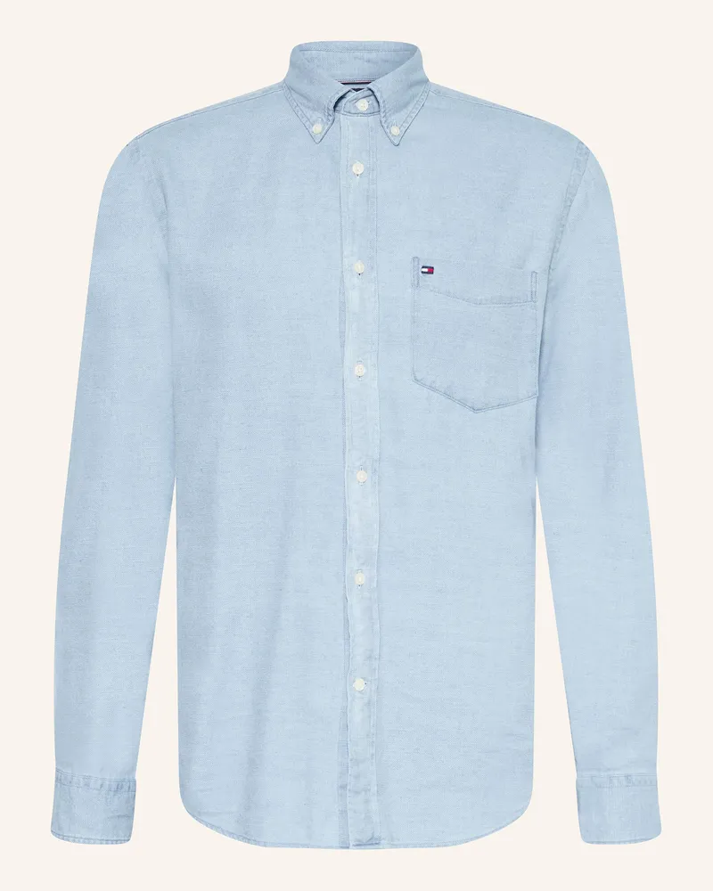 Tommy Hilfiger Flanellhemd Regular Fit Hellblau