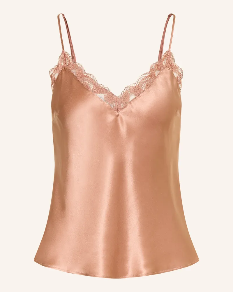 Simone Pérèle Schlaftop Love Me Aus Seide rosa Rosé