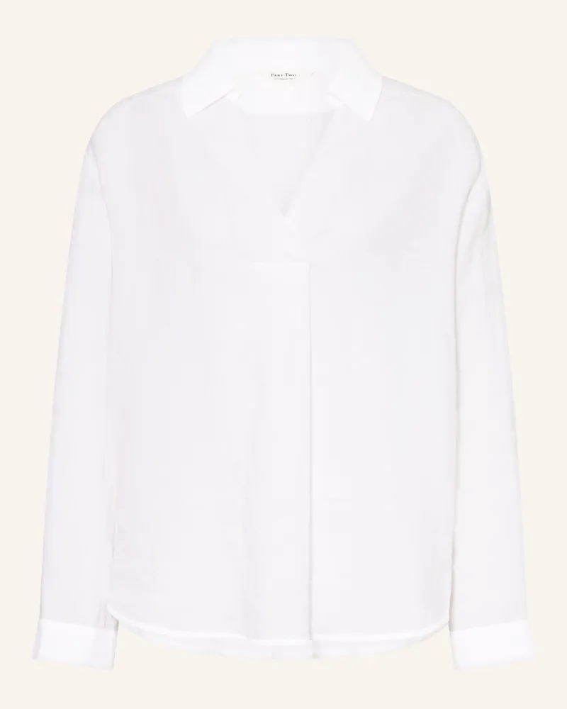 Part Two Blusenshirt AYOPW aus Leinen Weiss