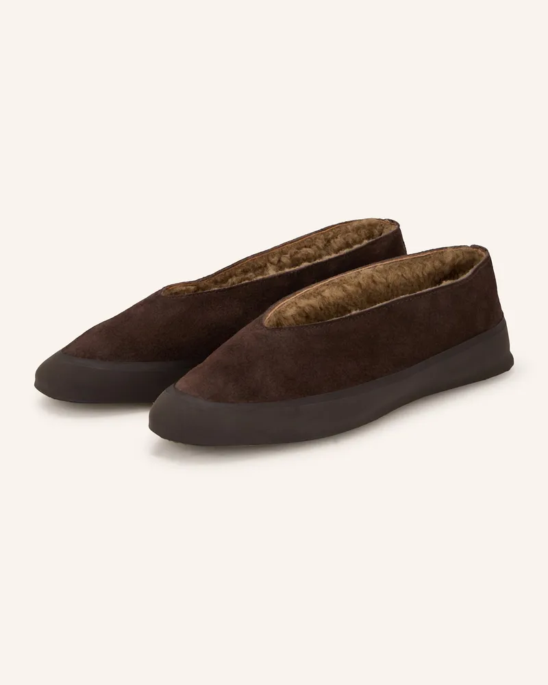 Le Monde Béryl Slipper APRES-SKI Dunkelbraun