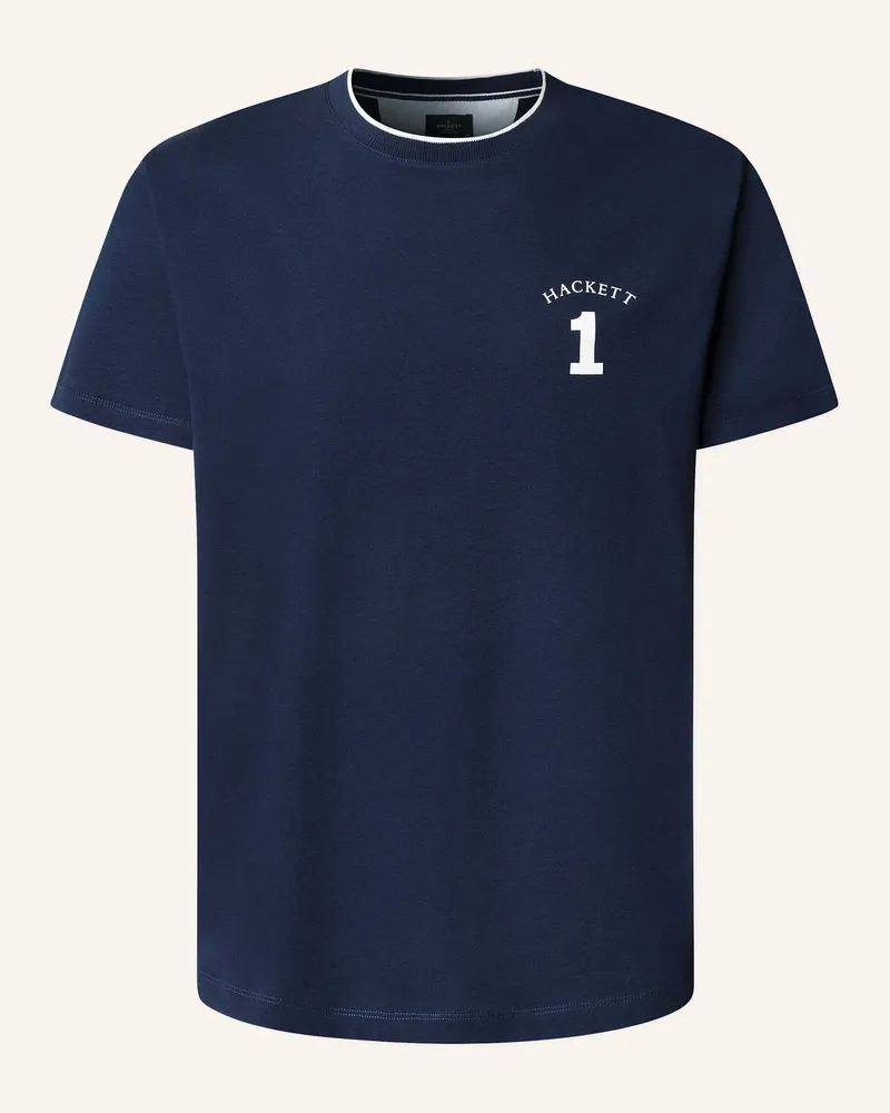 Hackett T-Shirt HERITAGE NUMBER TEE Blau