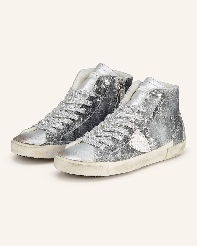 Philippe Model Hightop-Sneaker Silber
