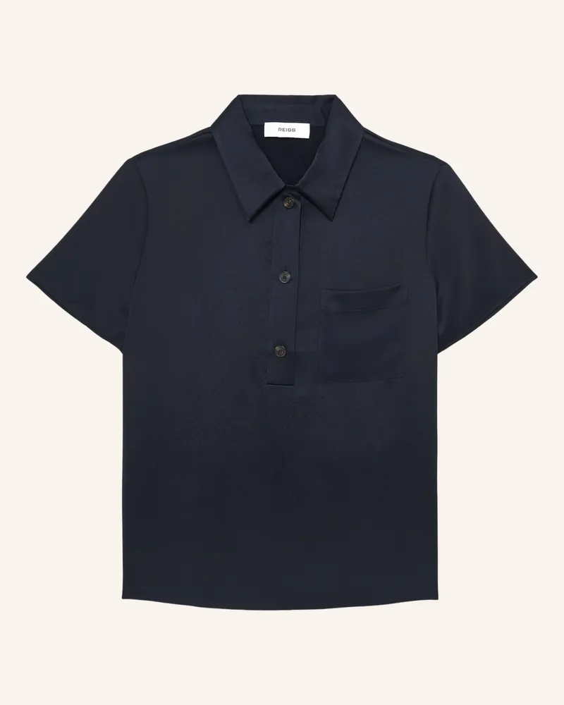 Reiss Poloshirt Polly Aus Seide blau Dunkelblau