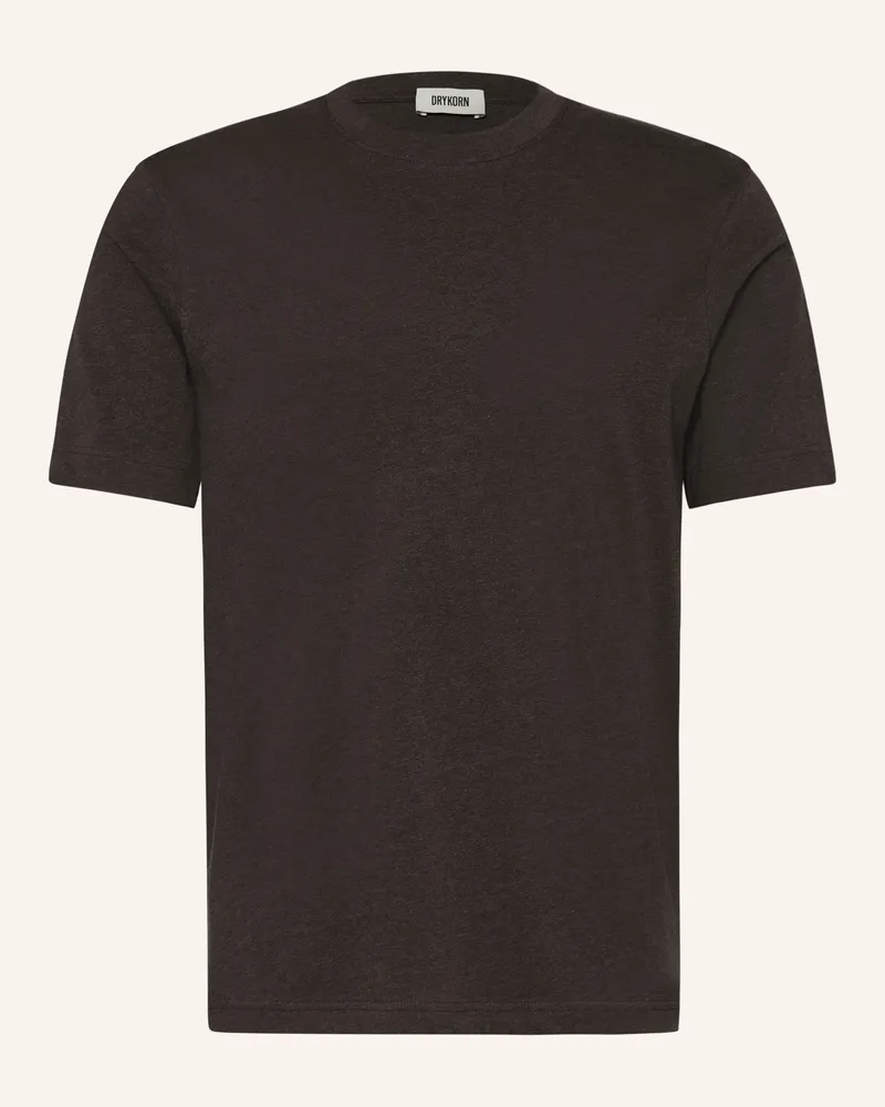 Drykorn T-Shirt Raphael braun Dunkelbraun