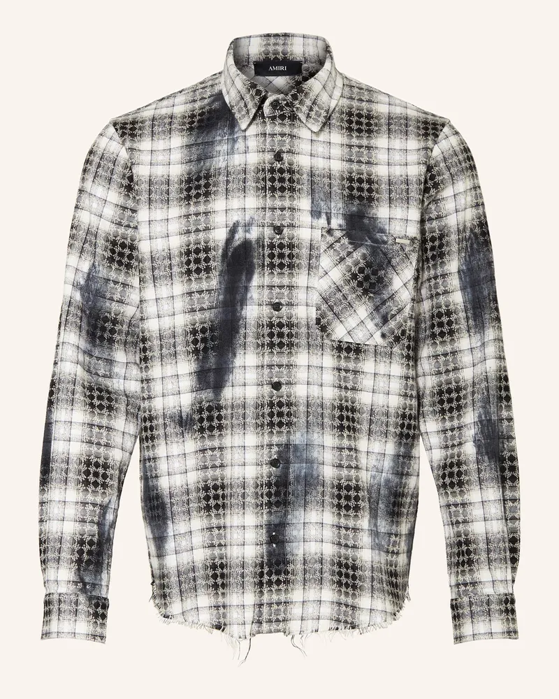 Amiri Flanellhemd Comfort Fit schwarz Schwarz