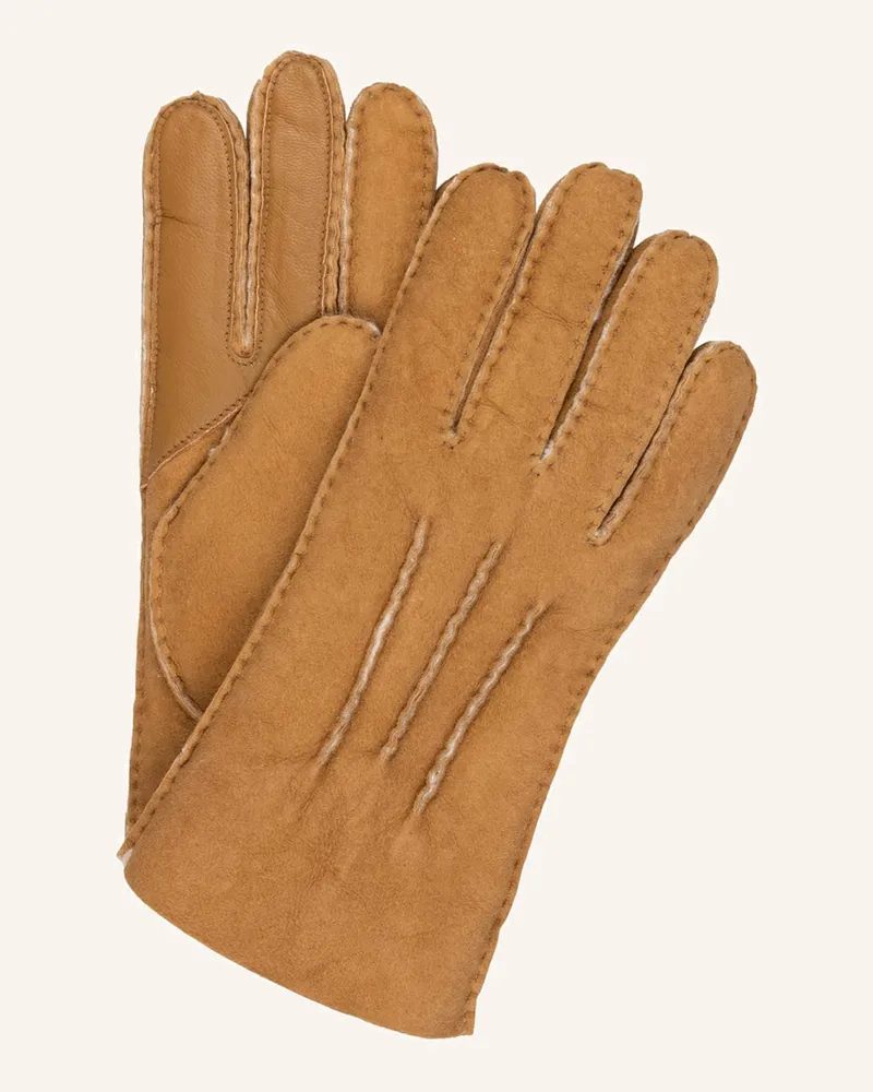 UGG Lederhandschuhe braun Camel