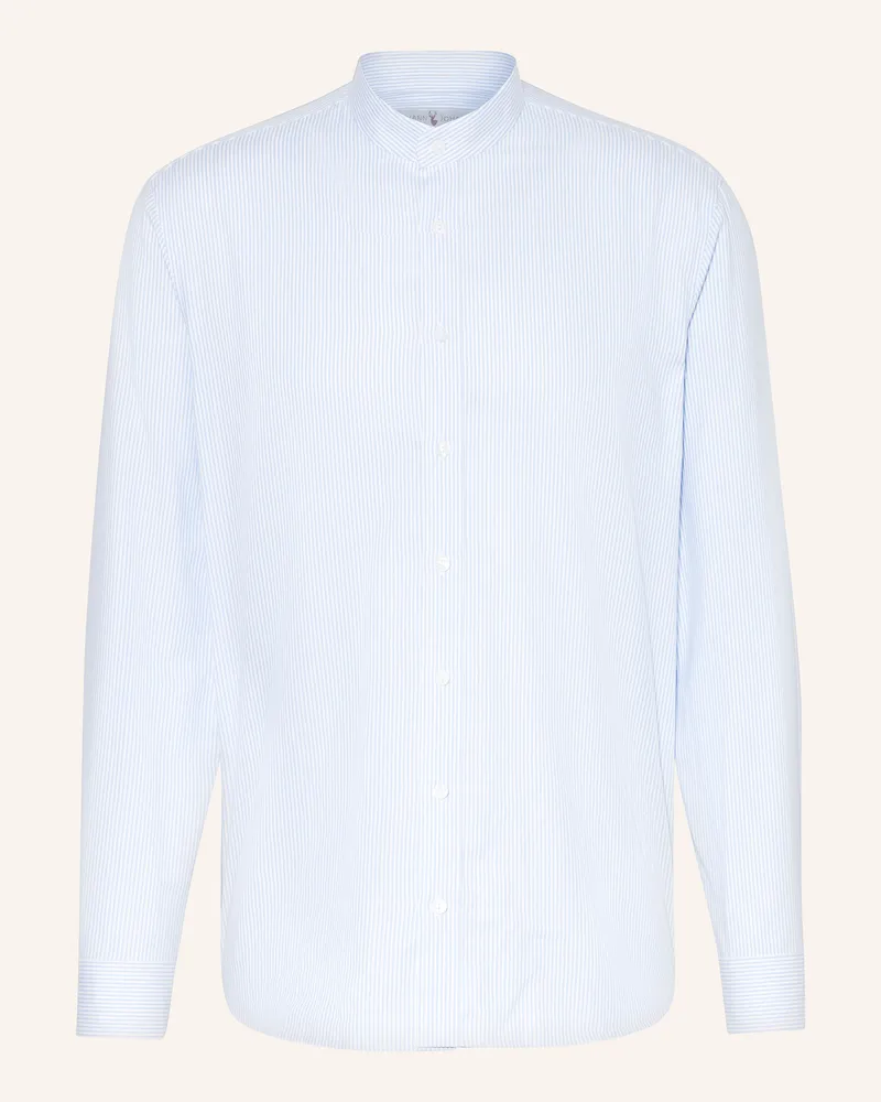 Johann & Johanna Trachtenhemd Regular Fit mit Stehkragen Hellblau