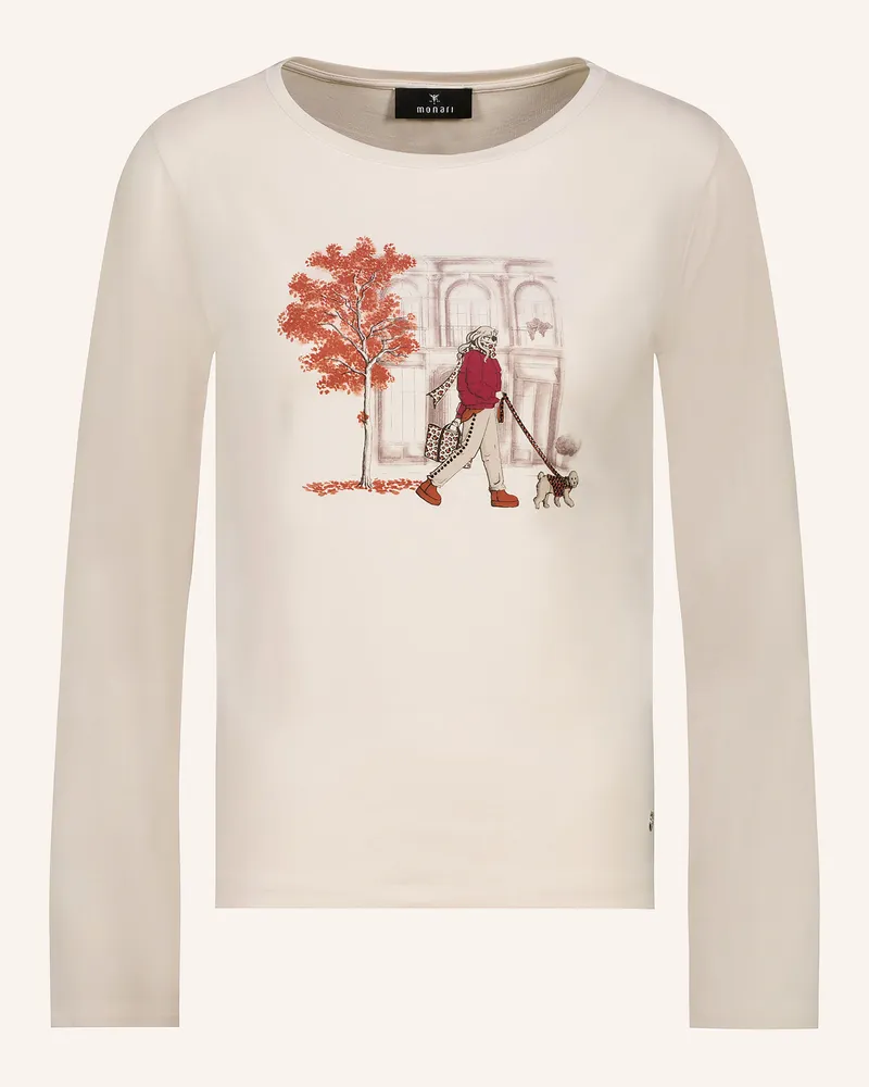 monari Longsleeve Mit Schmucksteinen weiss Ecru