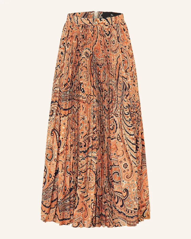 Etro Plisseerock braun Lachs