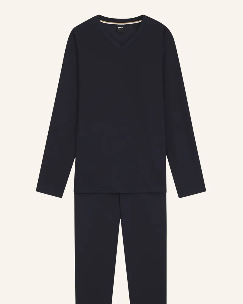 HUGO BOSS Pyjama-Set ENERGETIC LONG SET Regular Fit Dunkelblau