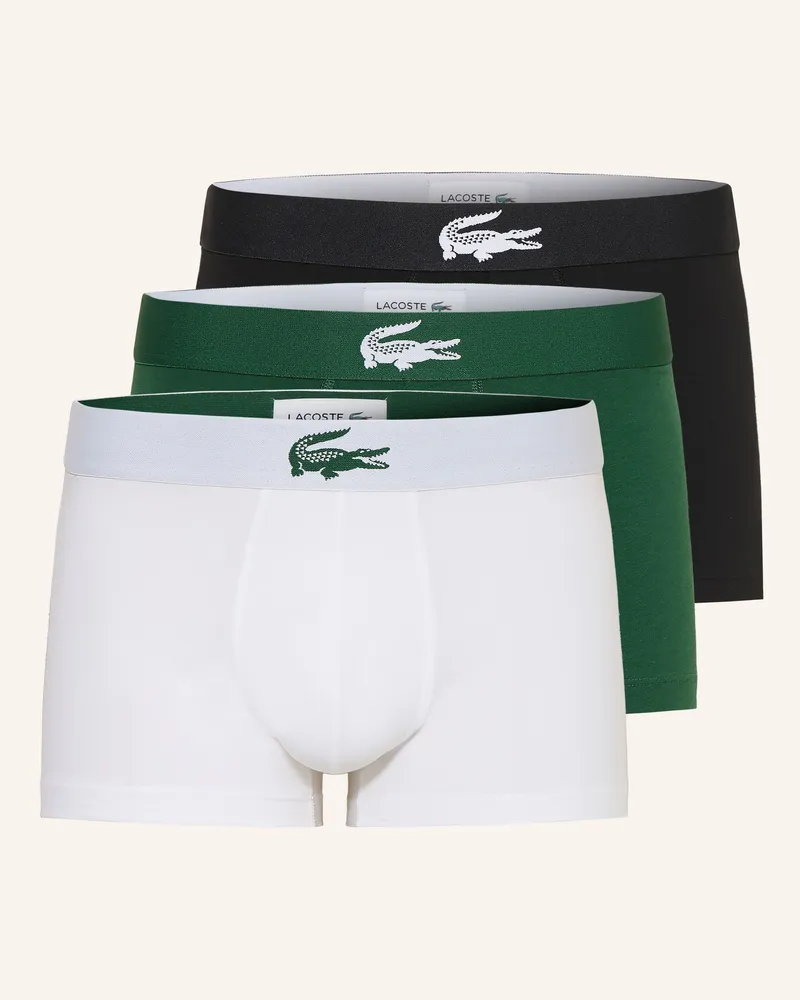 Lacoste 3er-Pack Boxershorts gruen Dunkelgrün