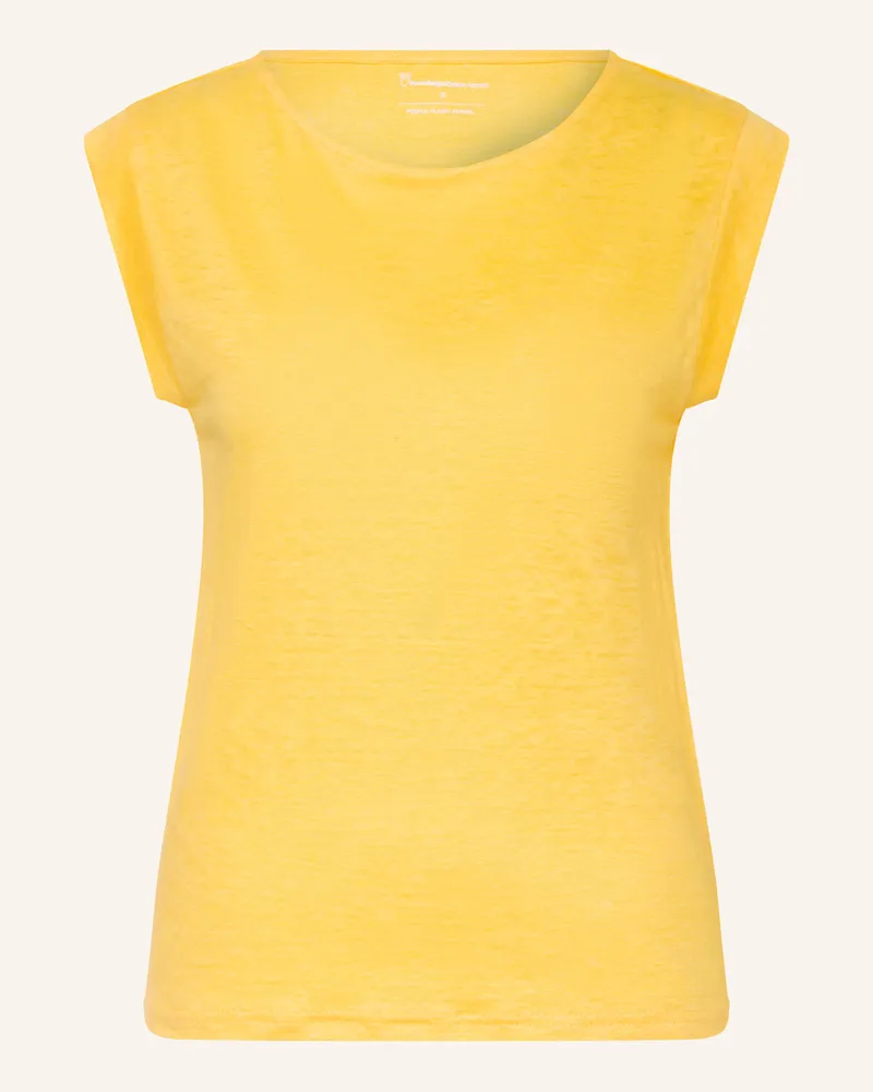 Knowledge Cotton Apparel Leinentop Gelb