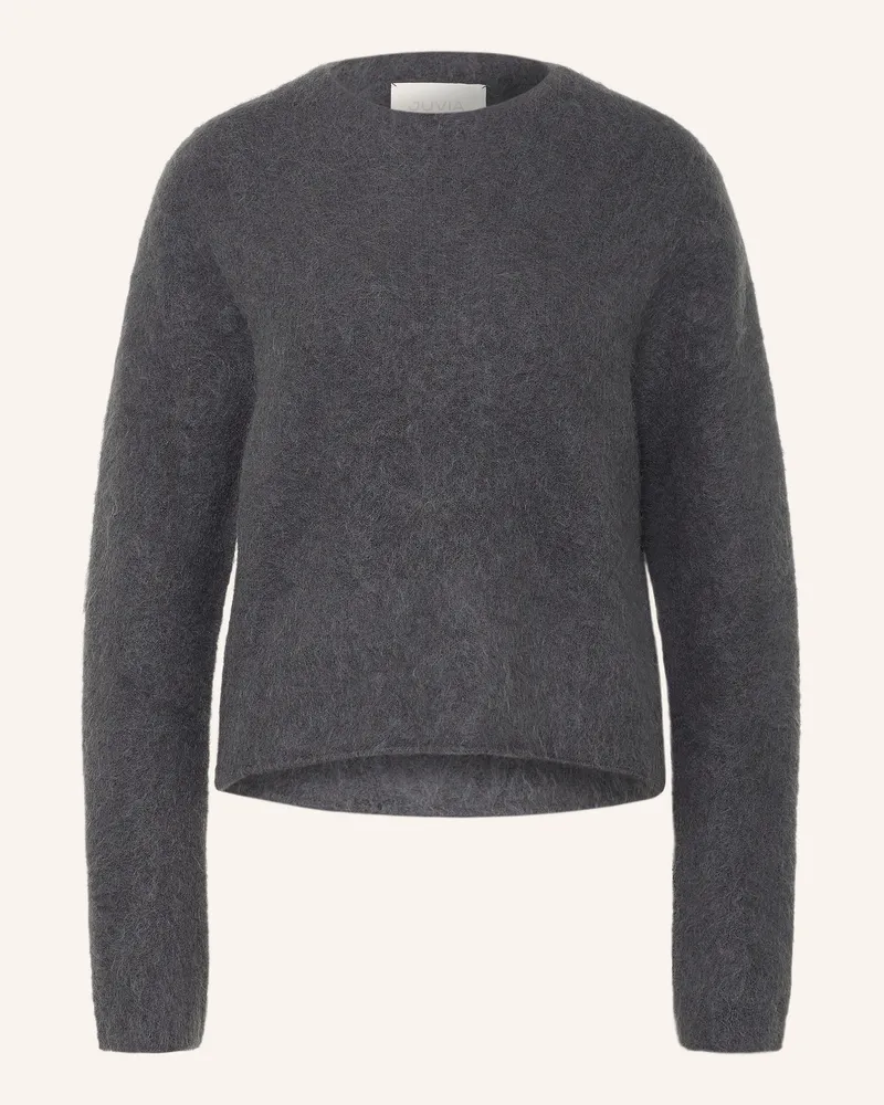Juvia Pullover Solea Mit Alpaka grau Dunkelgrau