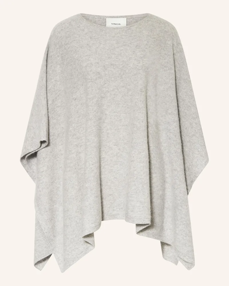 Vince Cashmere-Poncho Hellgrau