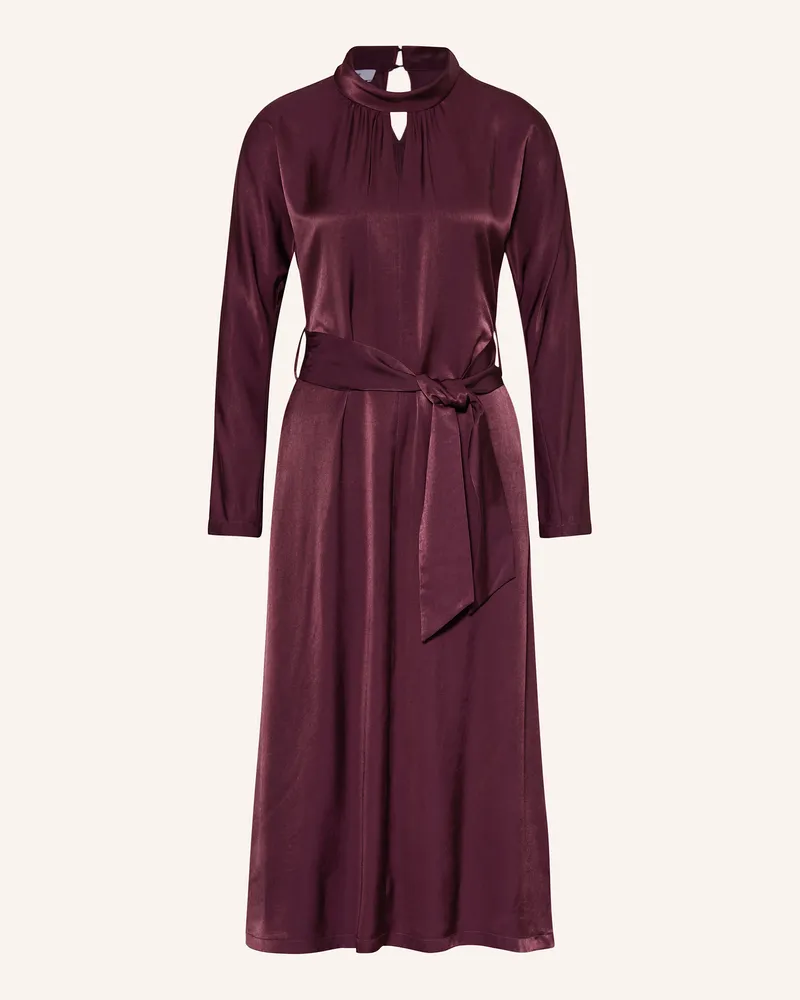 cinque Satinkleid CIELLIPSE mit Cut-out Dunkelrot