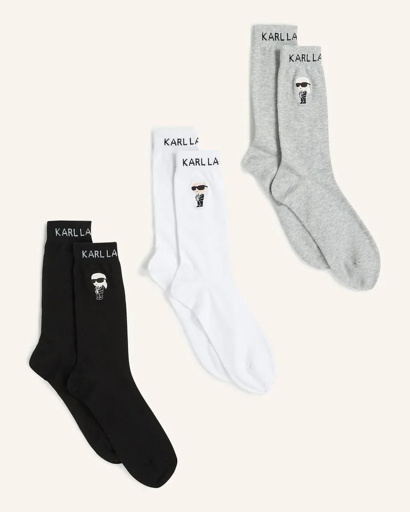 Karl Lagerfeld 3er-Pack Socken schwarz Schwarz
