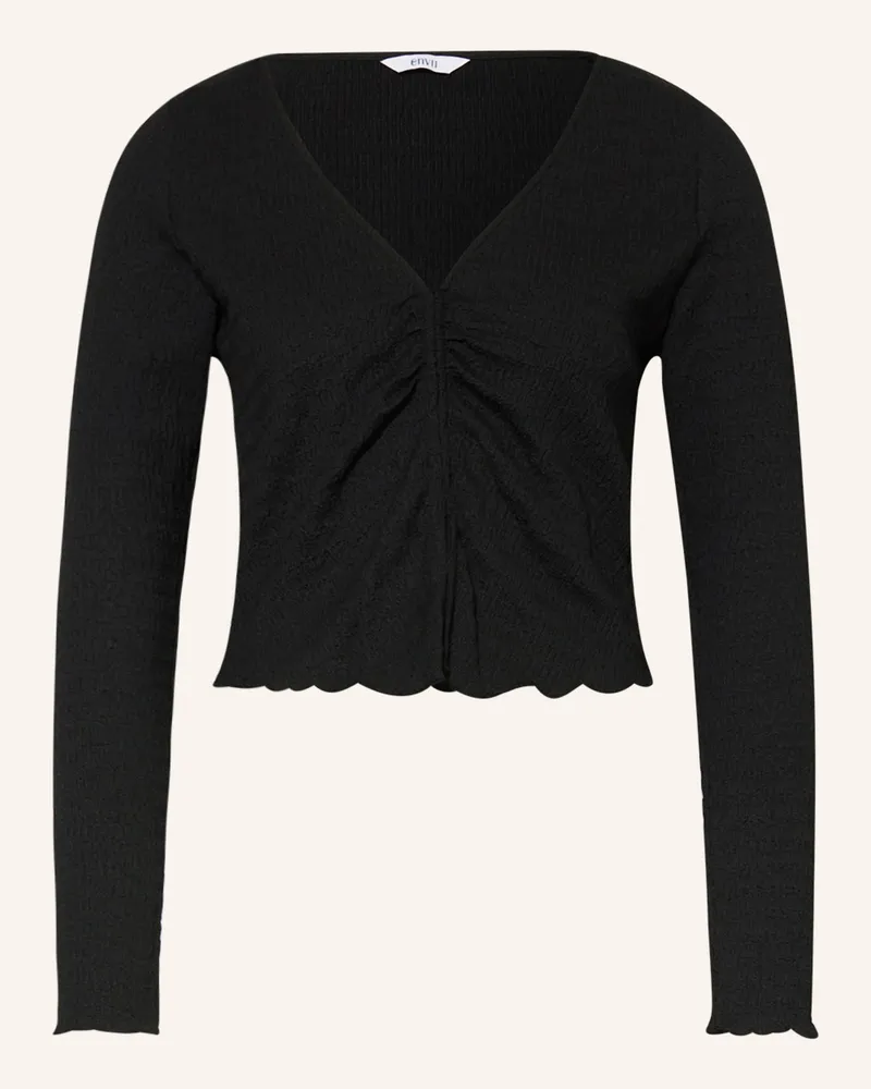 envii Cropped-Longsleeve ENWHEEL Schwarz