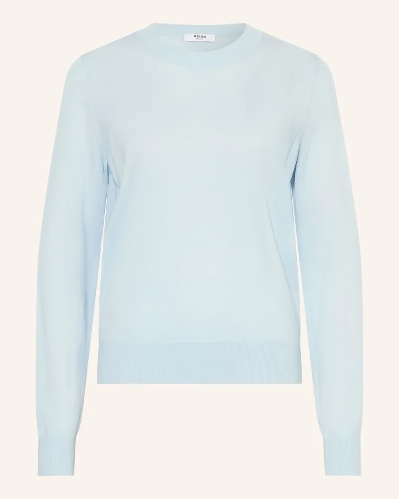 Reiss Pullover aus Merinowolle Hellblau