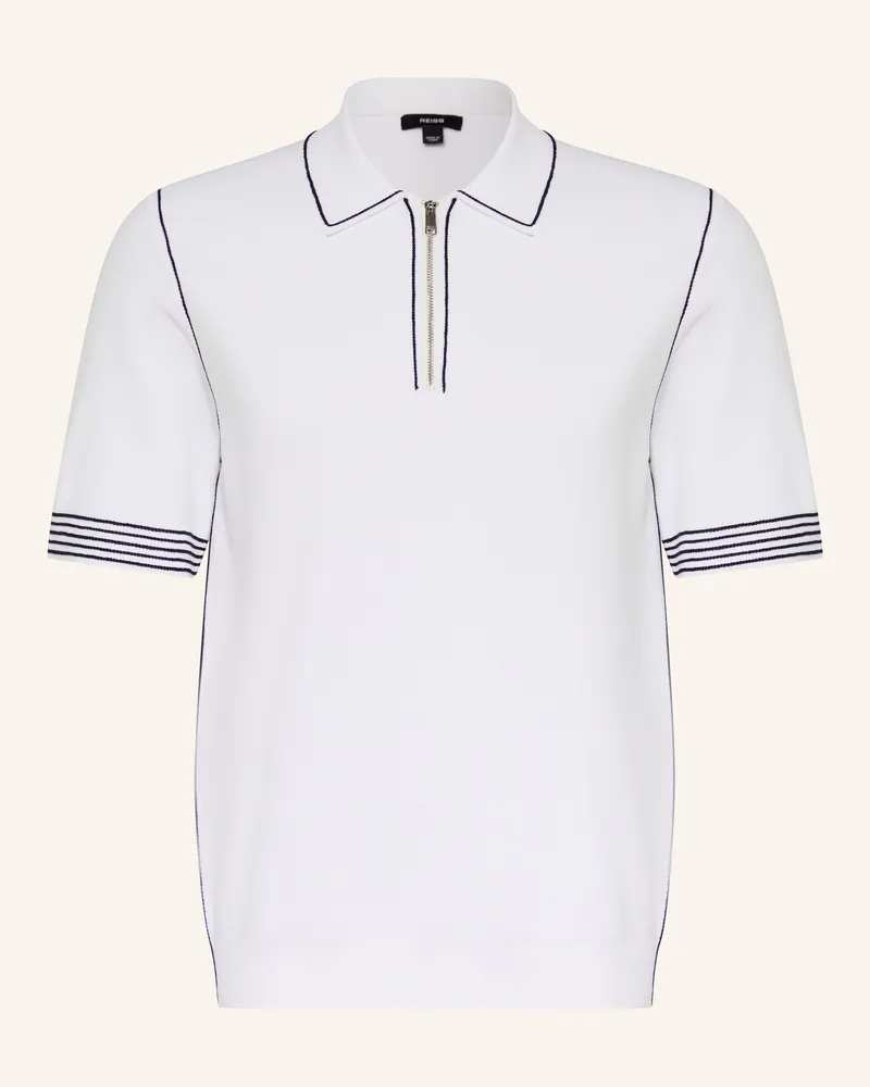 Reiss Strick-Poloshirt Mason weiss Weiss