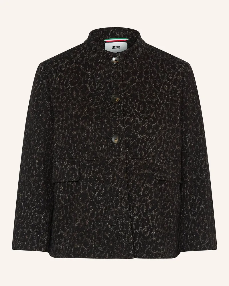 cinque Kastenjacke CILOTTINE mit 3/4-Arm Dunkelbraun