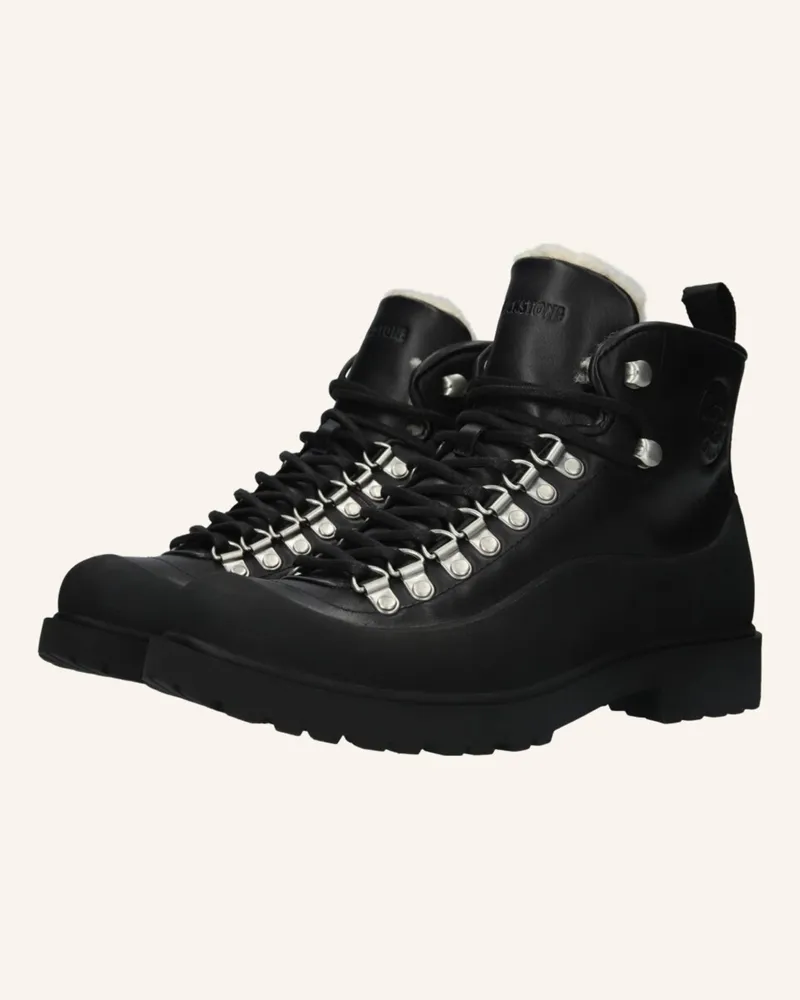 Blackstone Schnürboots schwarz Schwarz