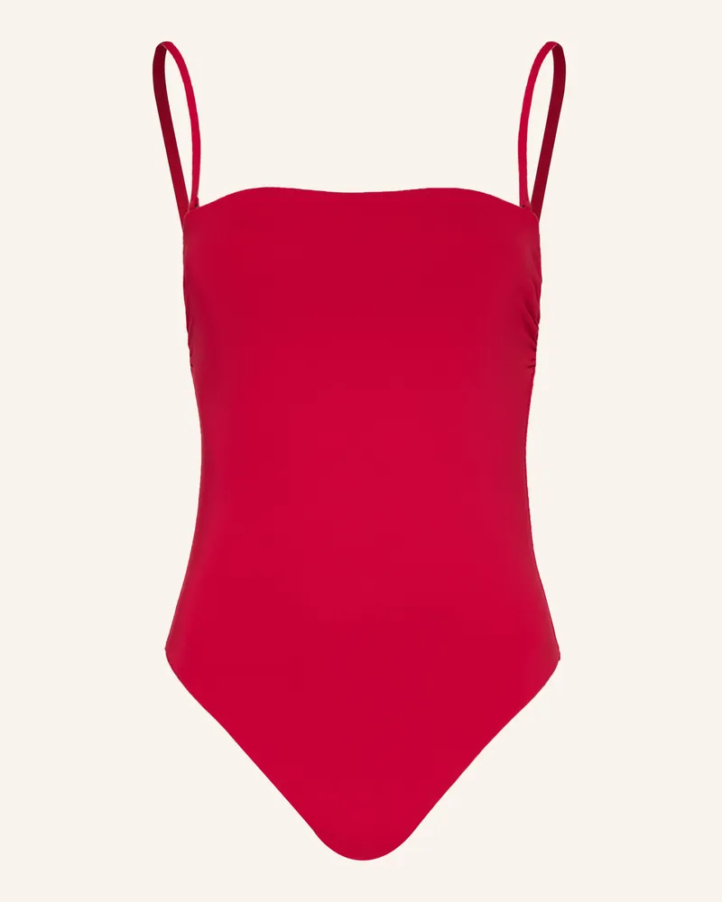 Calvin Klein Bandeau-Badeanzug Rot