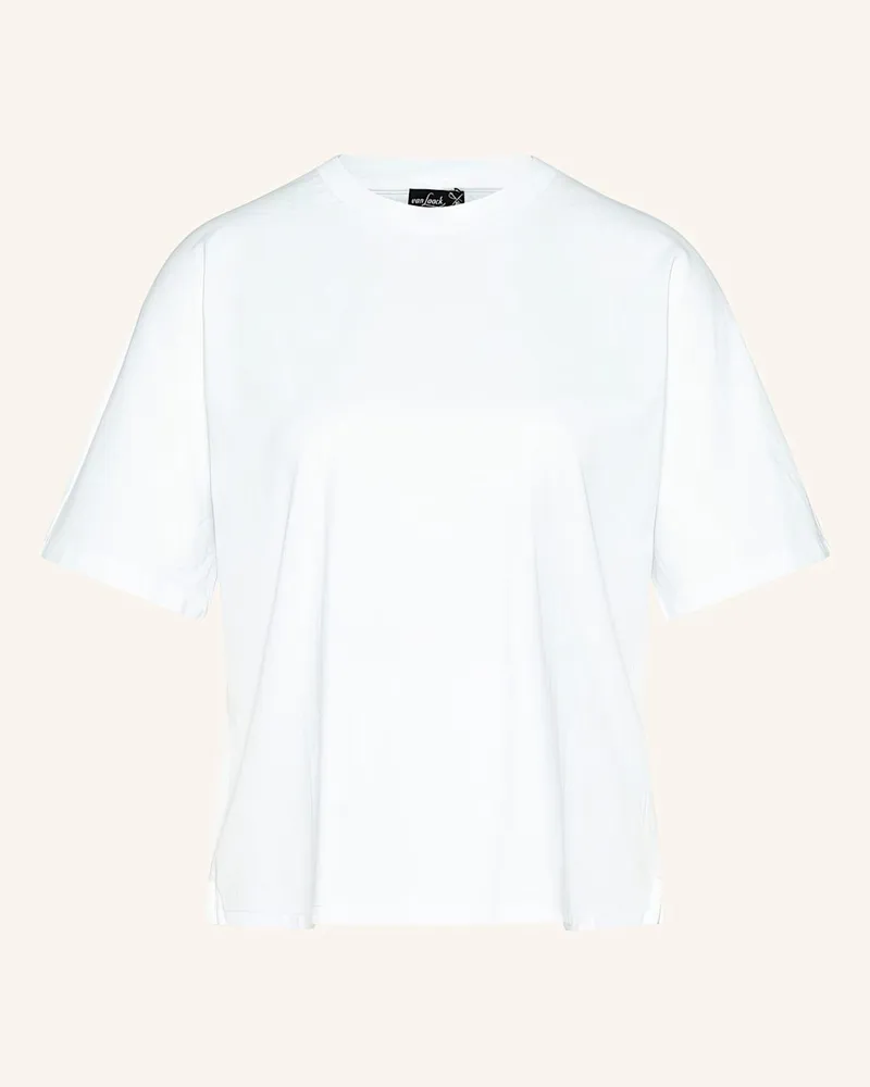 van Laack T-Shirt Modern Fit Kurzer Ärmel Weiss