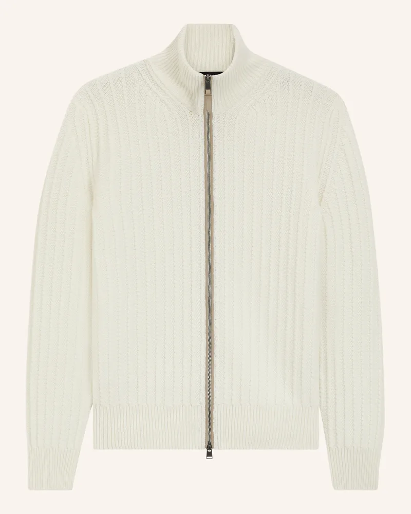 HUGO BOSS Pullover L-HABLON Regular Fit Weiss