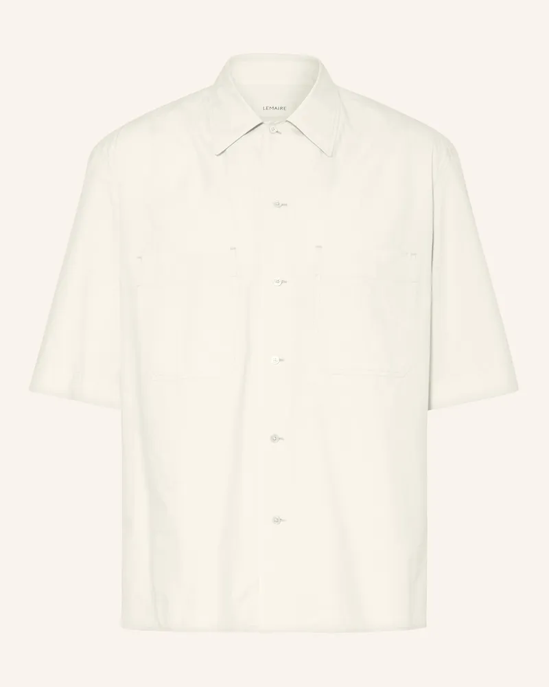 Christophe Lemaire Kurzarm-Hemd Comfort Fit beige Creme