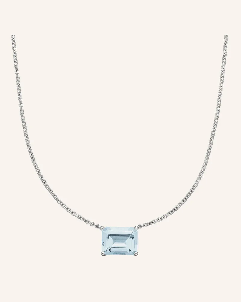 VEYNOU Halskette SORA aus 14 Karat Weißgold und 2.00ct. lab-grown Aquamarin Weissgold