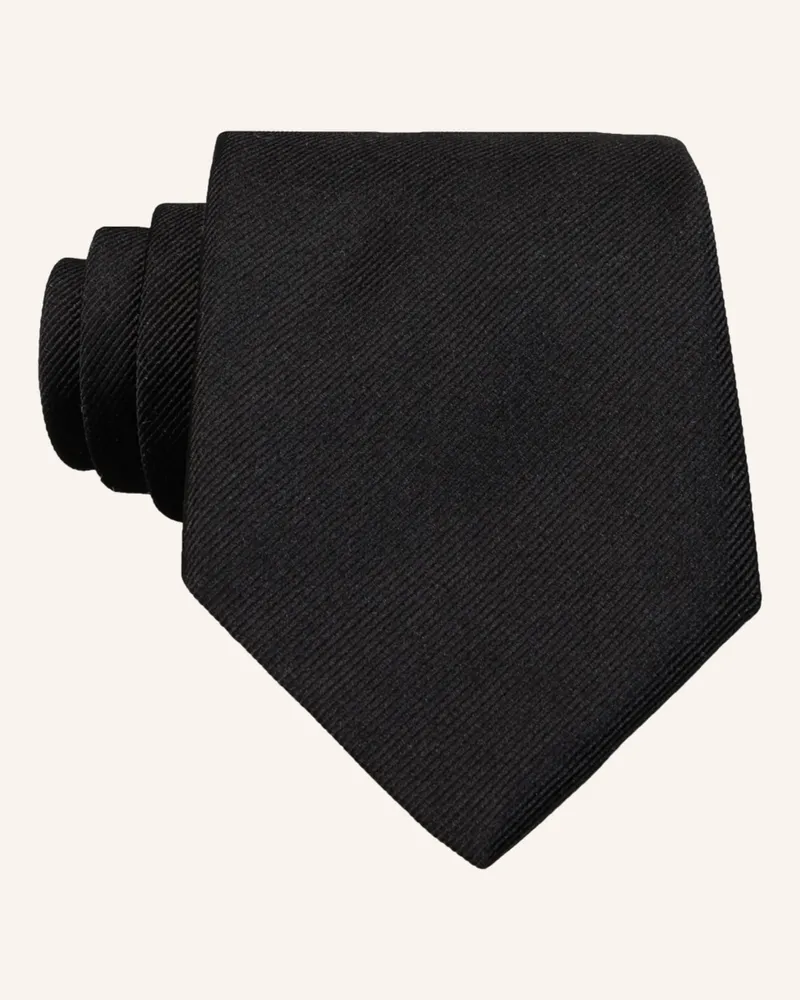 HUGO BOSS Krawatte schwarz Schwarz