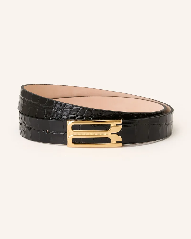 Victoria Beckham Ledergürtel schwarz Schwarz