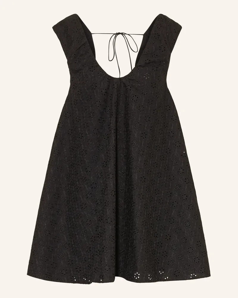 Faithfull The Brand Kleid Juana Aus Lochspitze schwarz Schwarz