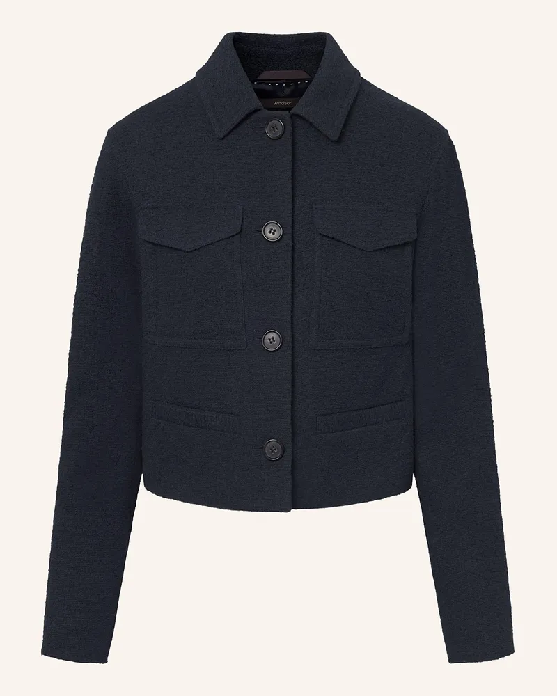 windsor. Bouclé-Blazer Dunkelblau