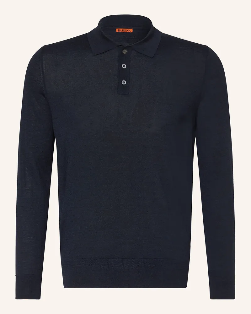 BARENA Strick-Poloshirt Dunkelblau