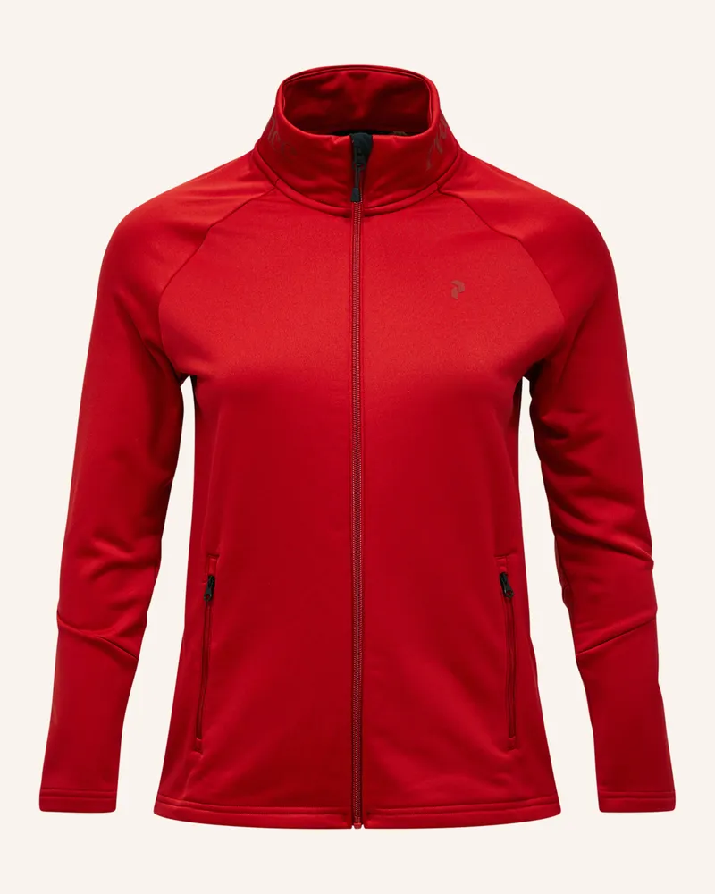 Peak Performance W Rider Essentials Midlayer Zip Jacket Fleecejacke silber Fuchsia
