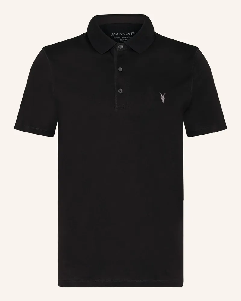 AllSaints Jersey-Poloshirt REID Slim Fit Schwarz