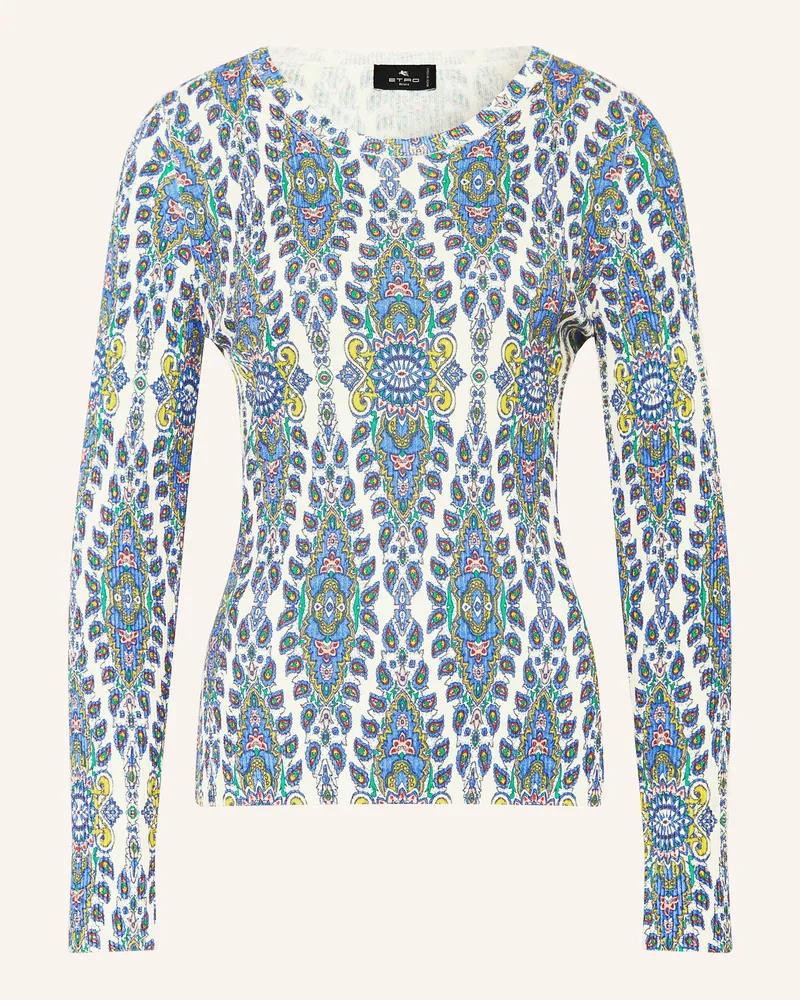 Etro Longsleeve mit Seide Blau