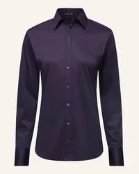 van Laack Bluse Modern Fit Langer Ärmel Hemdblusenkragen Lila