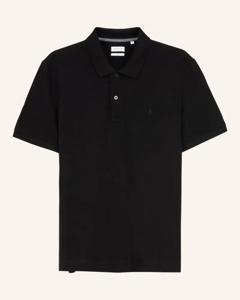 Seidensticker Polo-Shirt, Polo Slim Fit schwarz Schwarz