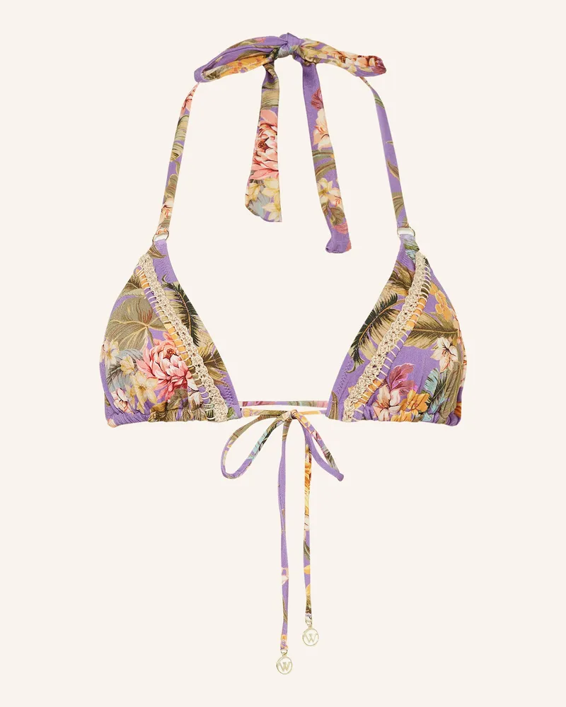 watercult Triangel-Bikini-Top Dreamscape Tropics lila Lila