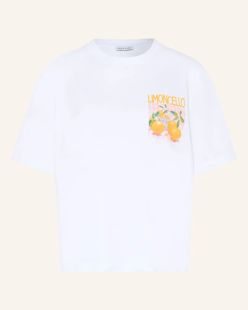 Mrs & HUGS T-Shirt weiss Weiss