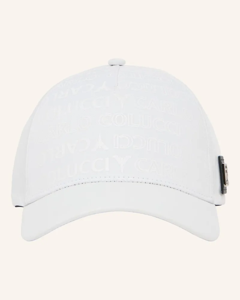 Carlo Colucci Unisex Basecap mit Monogram Print DIBIASI Creme