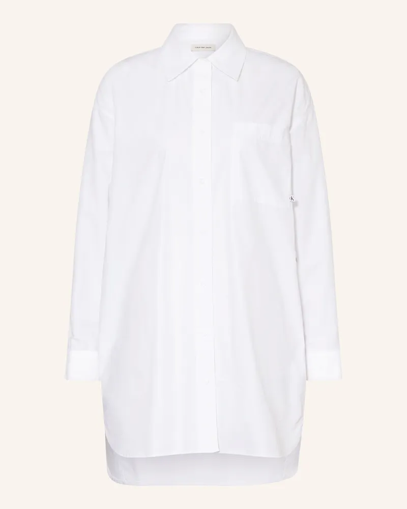 Calvin Klein Oversized-Hemdblusenkleid Weiss