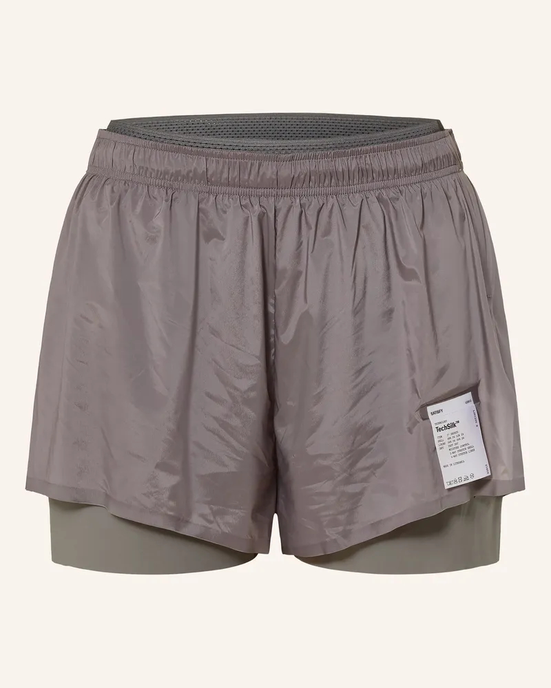 Satisfy 2-In-1-Laufshorts Techsilk™ grau Grau