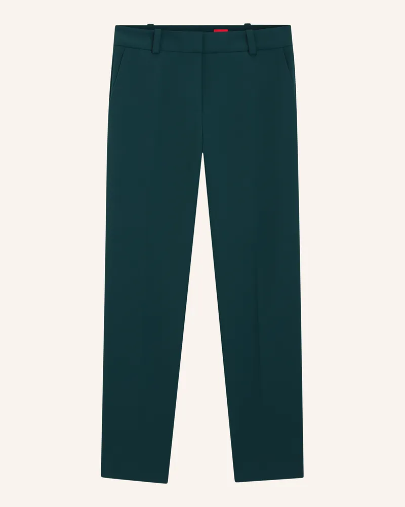 HUGO BOSS Business Hose HETANA Slim Fit Dunkelgrün