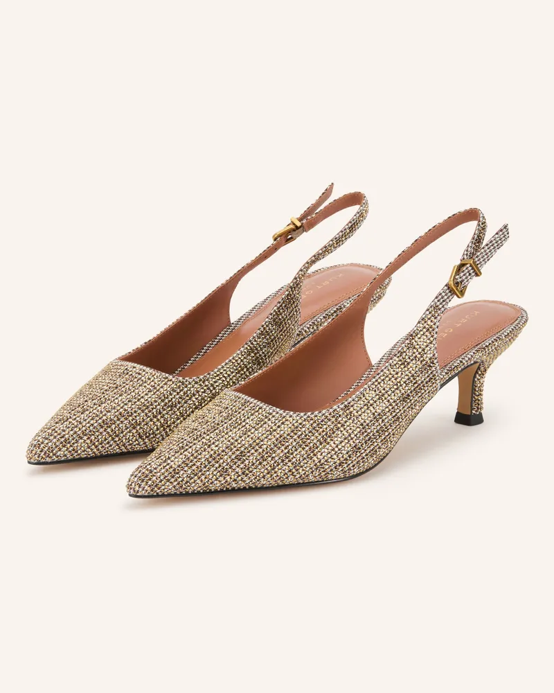 Kurt Geiger Slingpumps Marge Mit Schmucksteinen gold Beige