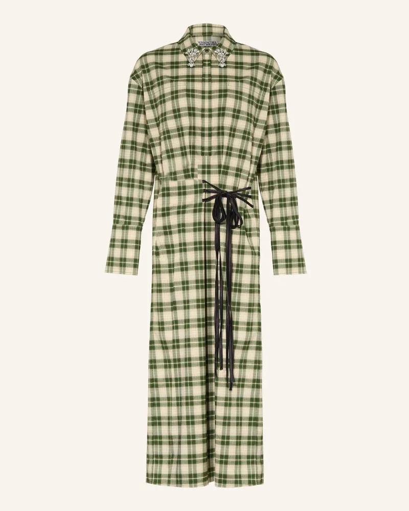 Essentiel Hemdblusenkleid Jid Mit Schmucksteinen gruen Grün