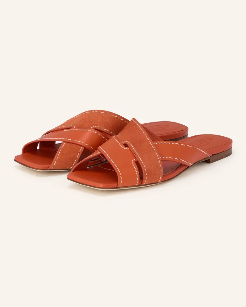 TOD'S Pantoletten Dunkelorange