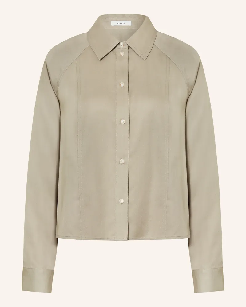 OPUS Hemdbluse Famra gruen Oliv